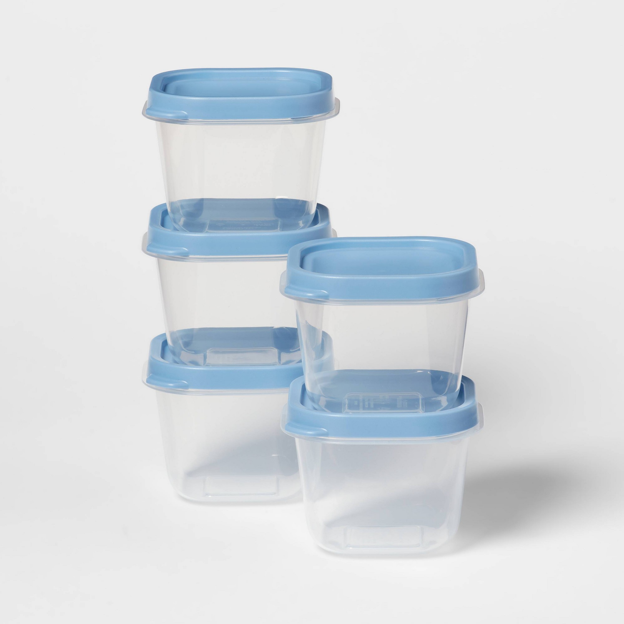 Food Storage Kitchen Container Set - 10pcs Blue Plastic Food Storage Container
