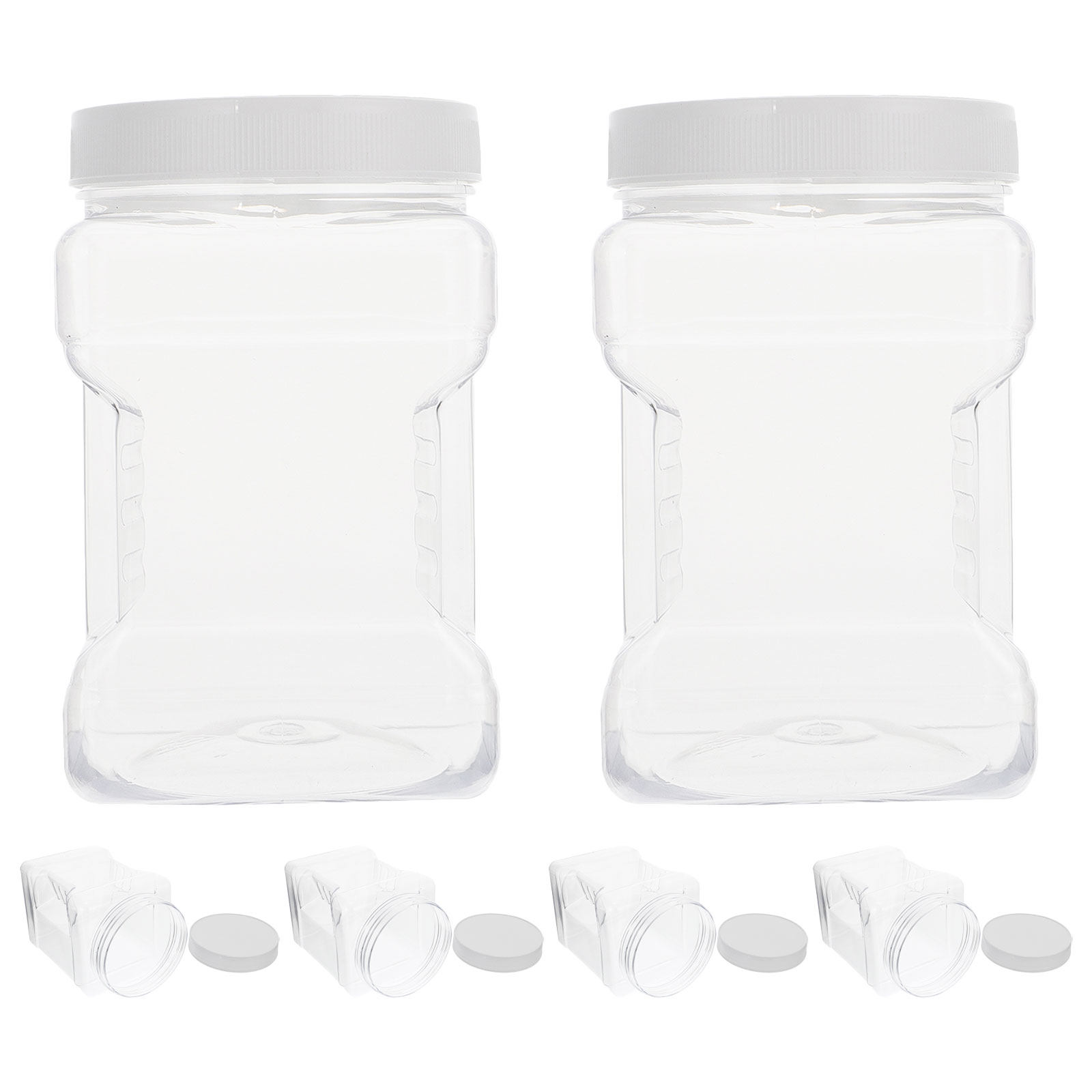 Food Storage Glass Containers - 6 Pack Glass Food Storage Jars