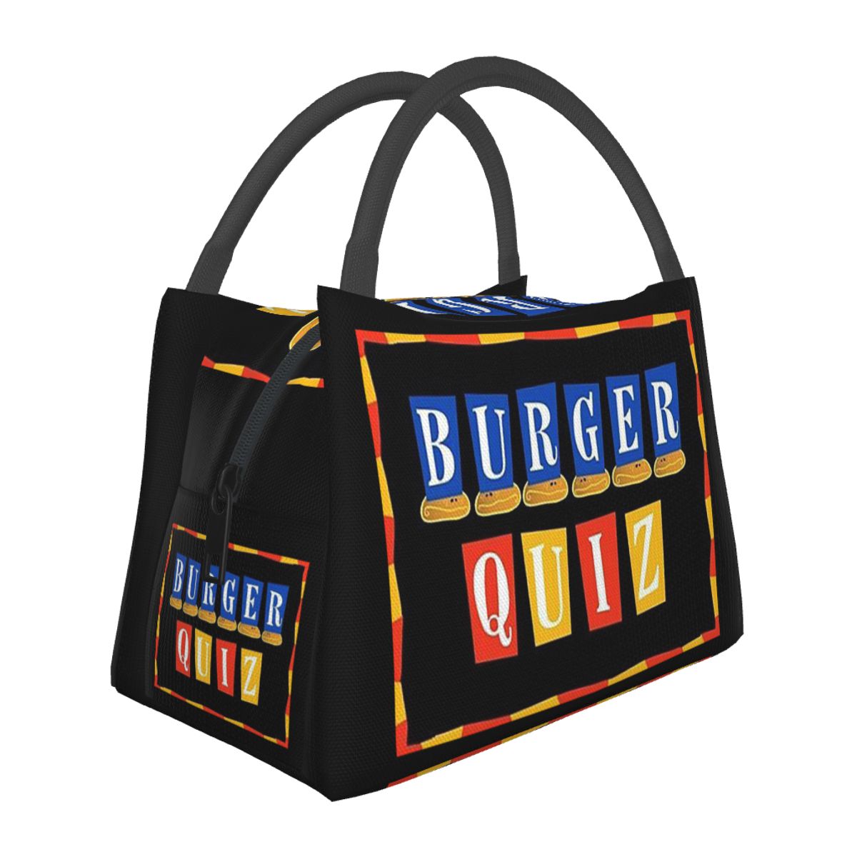 Food Storage Quiz - Burger Quiz New Logo Insulated Lunch