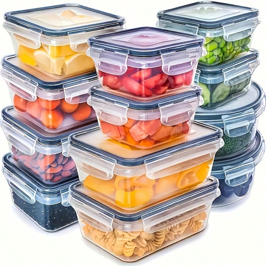 Food Storage Meal Prep - 24‑Piece Meal Prep Food Containers Set,