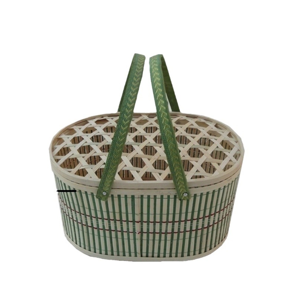Bread Box Bamboo - Festival Packaging Box Vintage Bamboo Basket