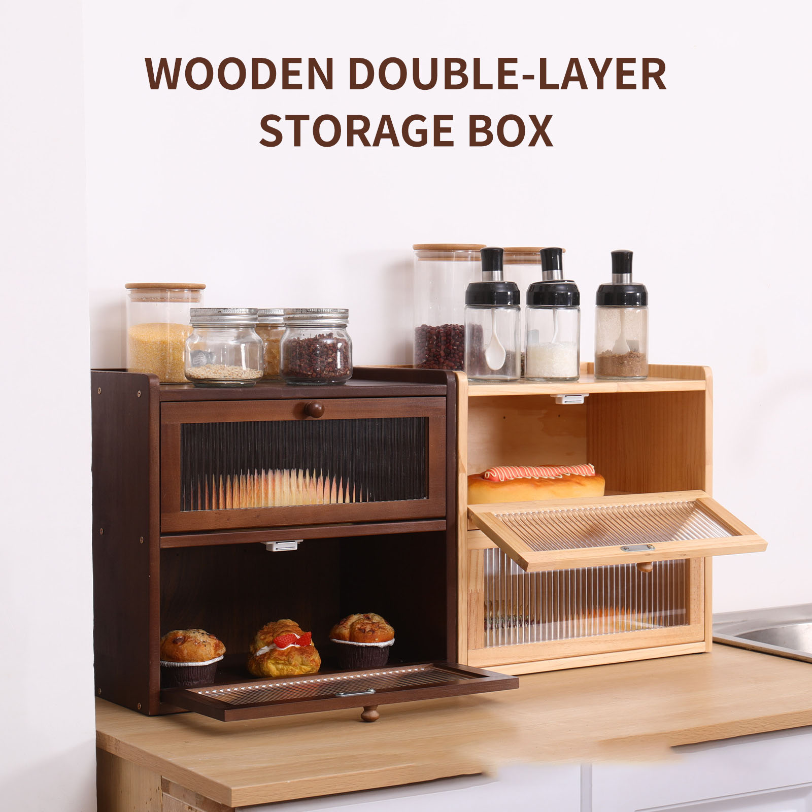 Bread Box Bamboo - Bread Box Homemade Bread Bin Holder