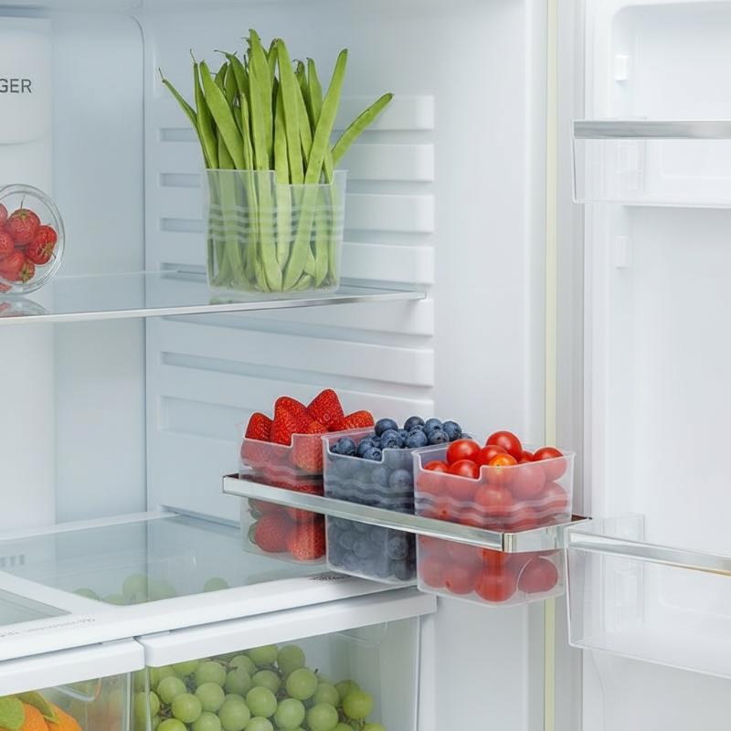 Food Storage Box Plastic - 4Pcs Food Grade Refrigerator Storage Boxes