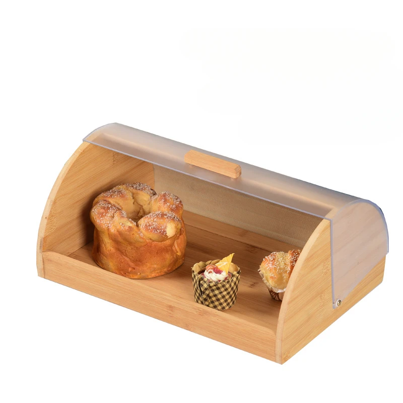 Bamboo Bread Box with Acrylic  - Bread Box Bamboo recension och pris