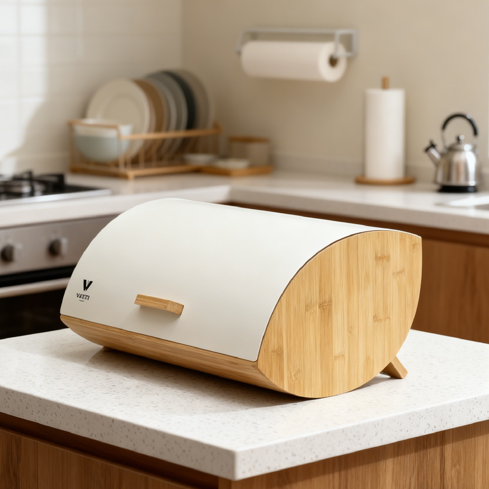 Bamboo Cover Bread Box, Househ - Bread Box Bamboo recension och pris