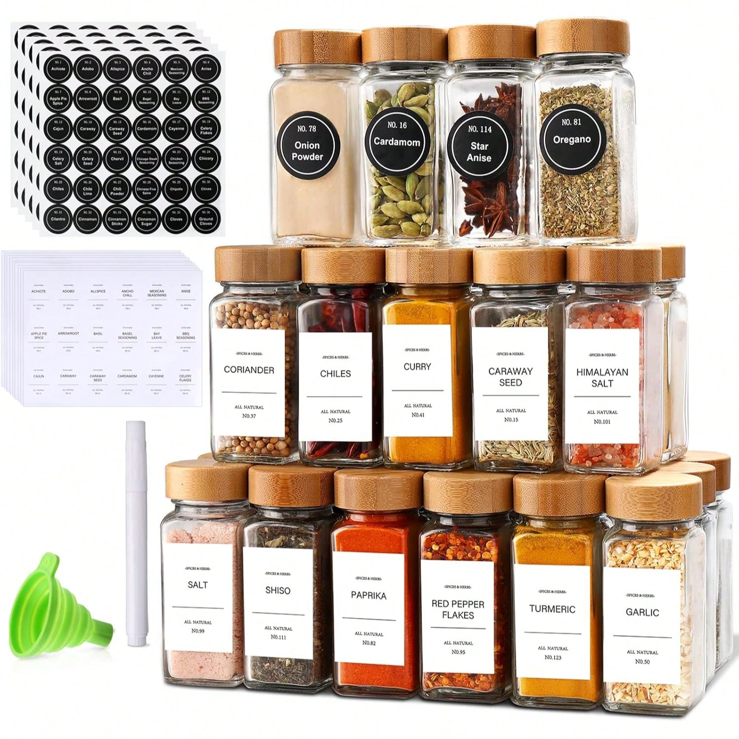 12 Compact Bamboo Seasoning St - Food Storage Drawers recension och pris