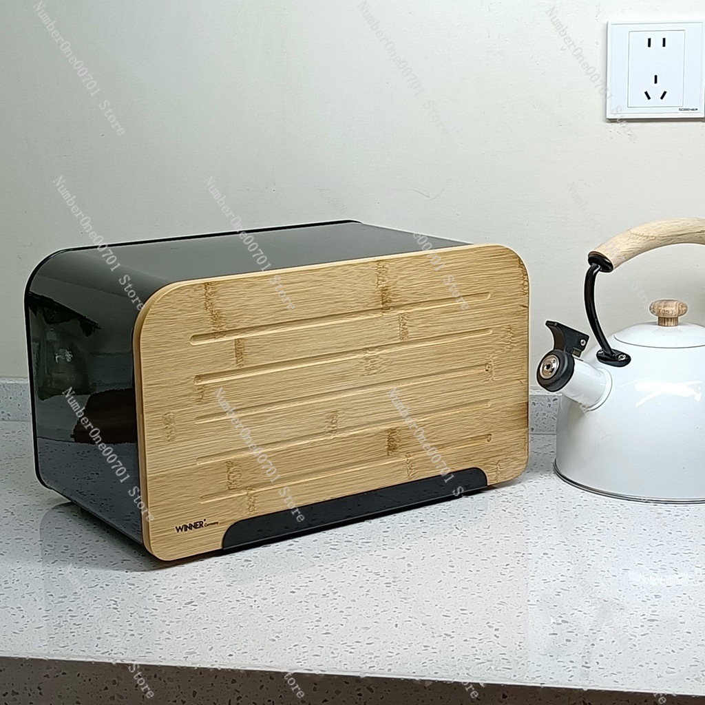 Kitchen Bread Box with Bamboo  - Bread Box Bamboo recension och pris