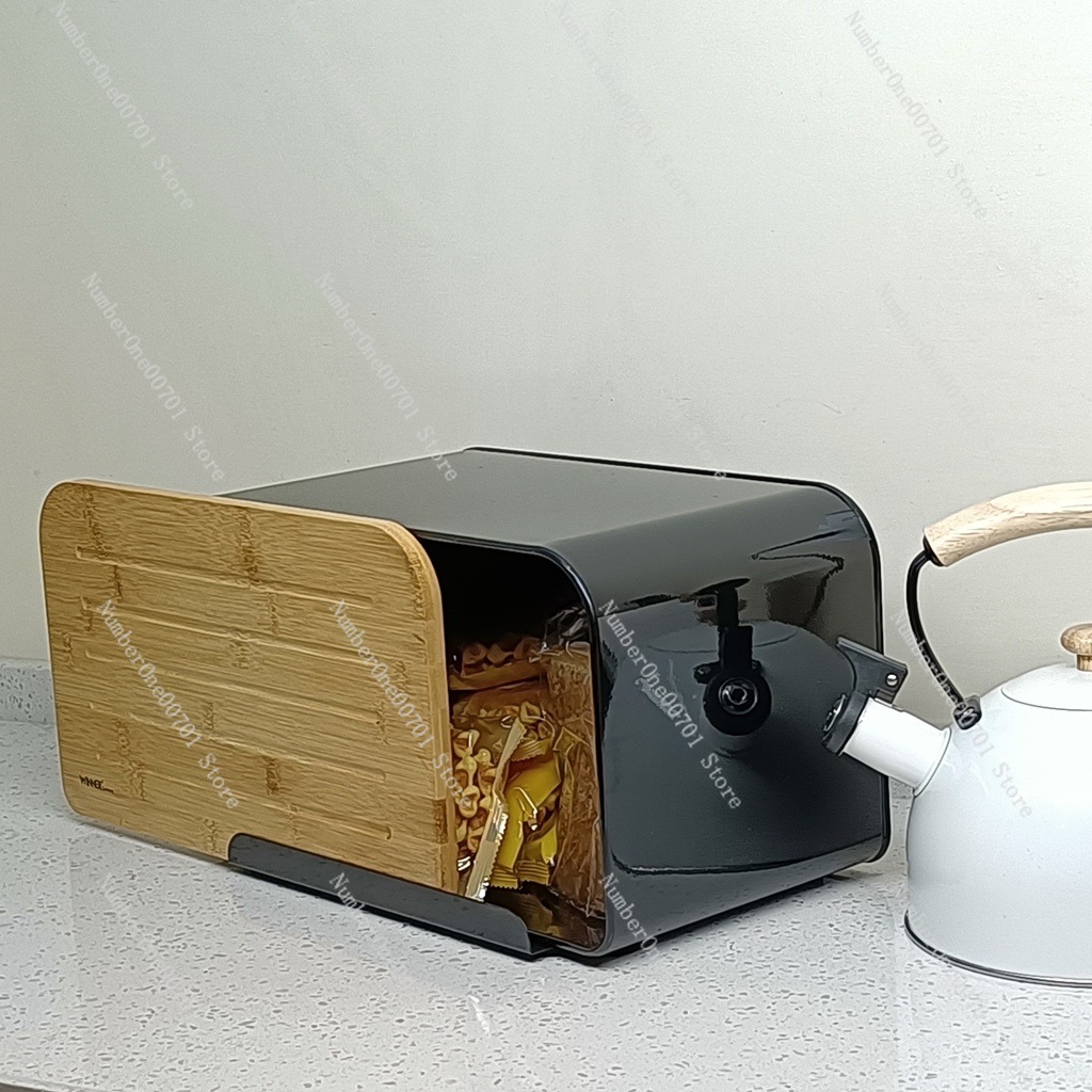 Kitchen Bread Box with Bamboo  - Bread Box Bamboo recension och pris