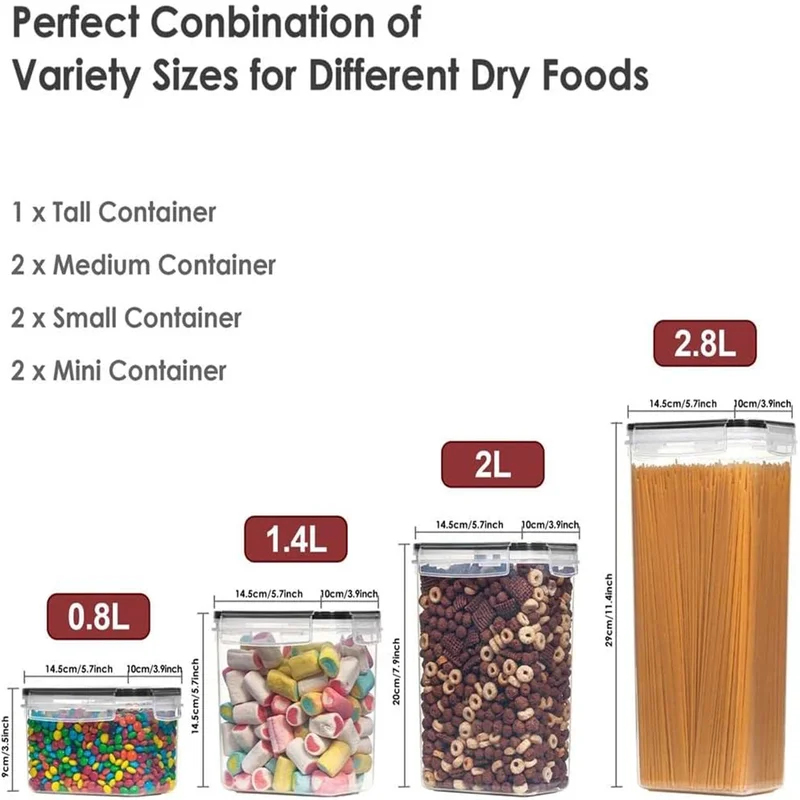 7Pcs Kitchen Food Storage Cont - Food Storage Kitchen Container Set recension och pris