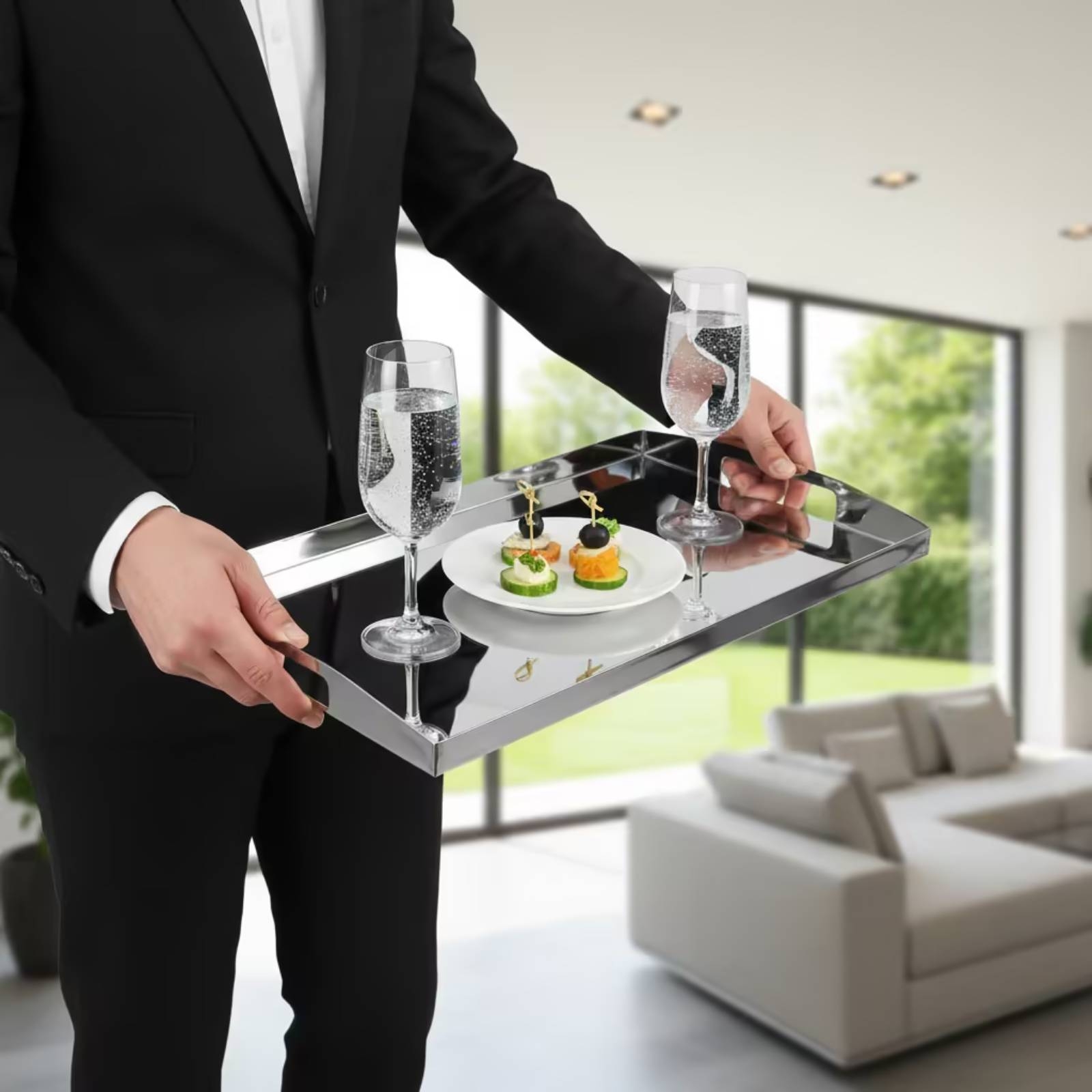 Stainless Steel Tray Silver Tr - Food Storage Handling recension och pris