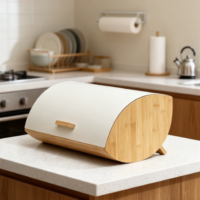 Bamboo cover bread box, househ - Bread Box Bamboo recension och pris
