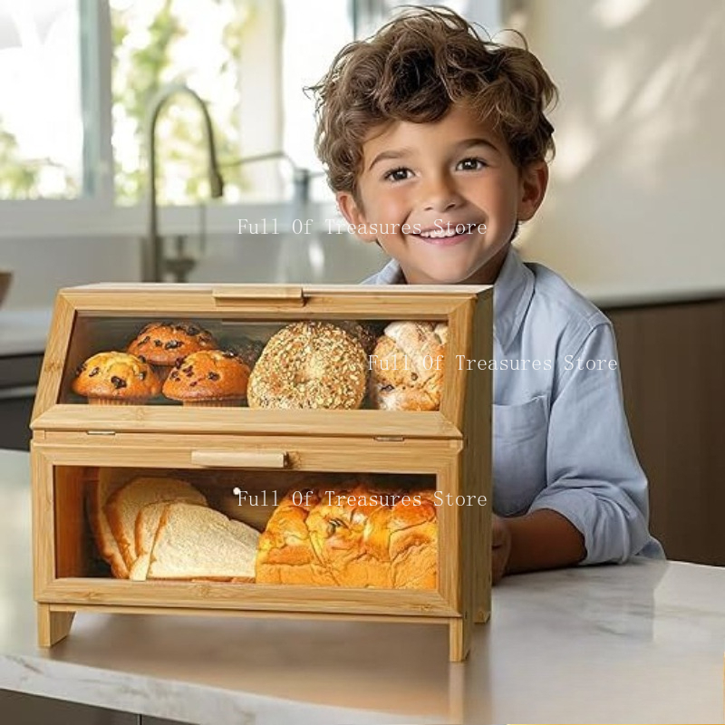 Bamboo Bread Box Fit for Home  - Bread Box Bamboo recension och pris