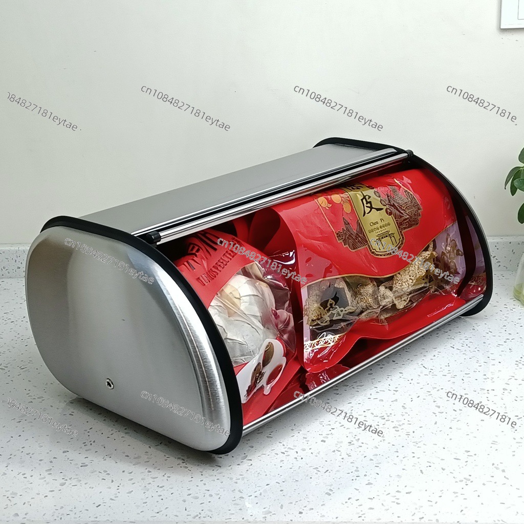 Galvanized Iron Bread Box with - Bread Box Bamboo recension och pris