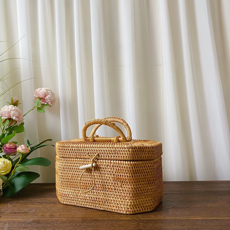 Kitchen Handwoven Rattan Stora - Bread Box Bamboo recension och pris