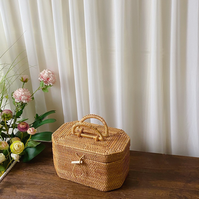 Kitchen Handwoven Rattan Stora - Bread Box Bamboo recension och pris