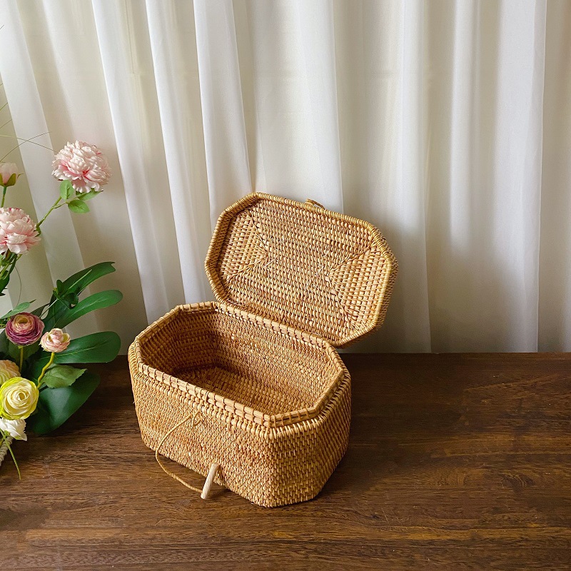 Kitchen Handwoven Rattan Stora - Bread Box Bamboo recension och pris