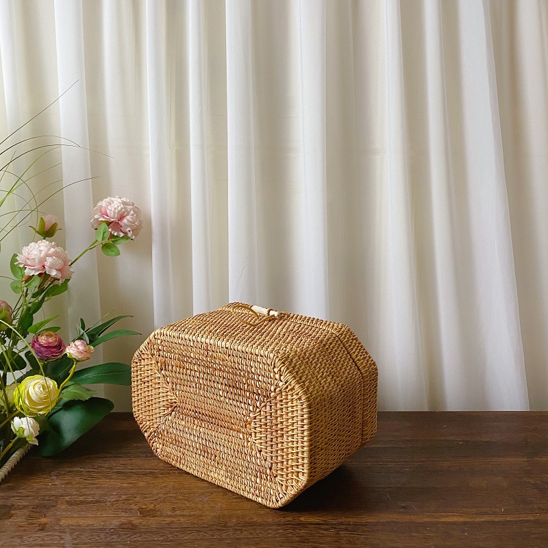 Kitchen Handwoven Rattan Stora - Bread Box Bamboo recension och pris