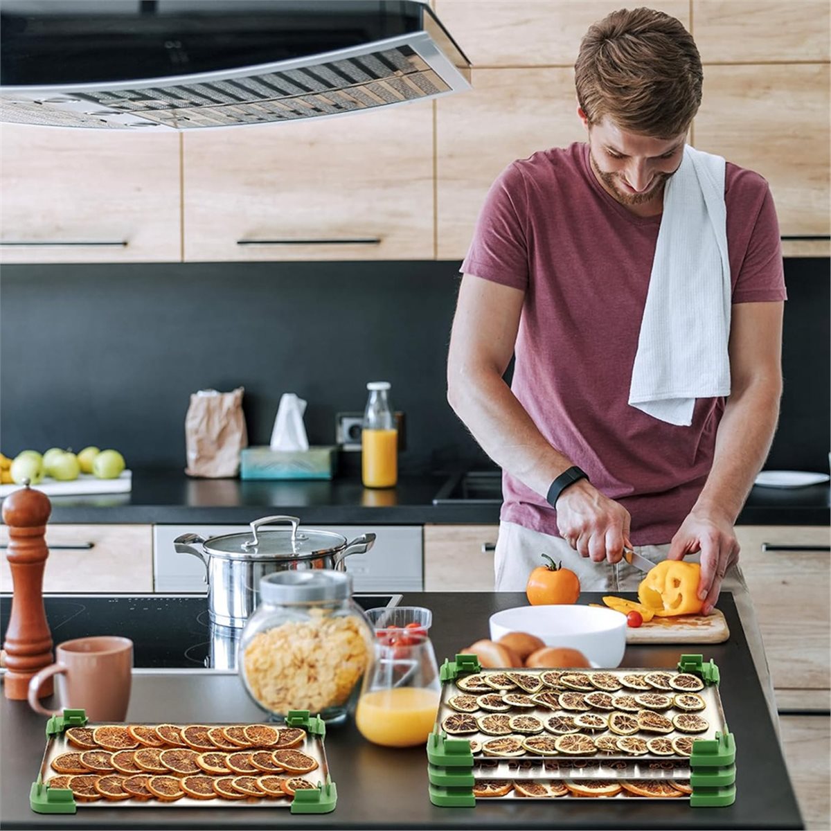 16-Piece Tray Stacker Set for  - Food Storage Freeze Dried recension och pris
