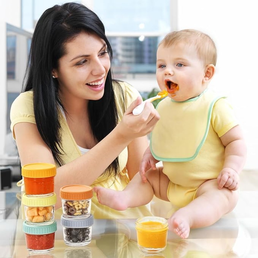 6pcs Glass Baby Food Jar Reusa - Food Storage Glass Box recension och pris