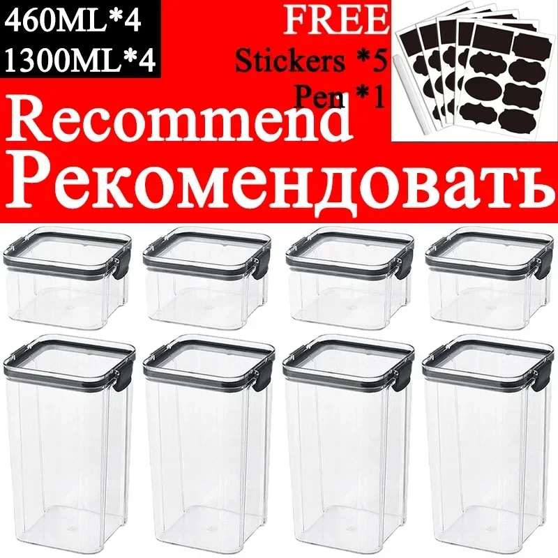460-1800ml Sets Stackable Kitc - Food Storage Kitchen Container Set recension och pris