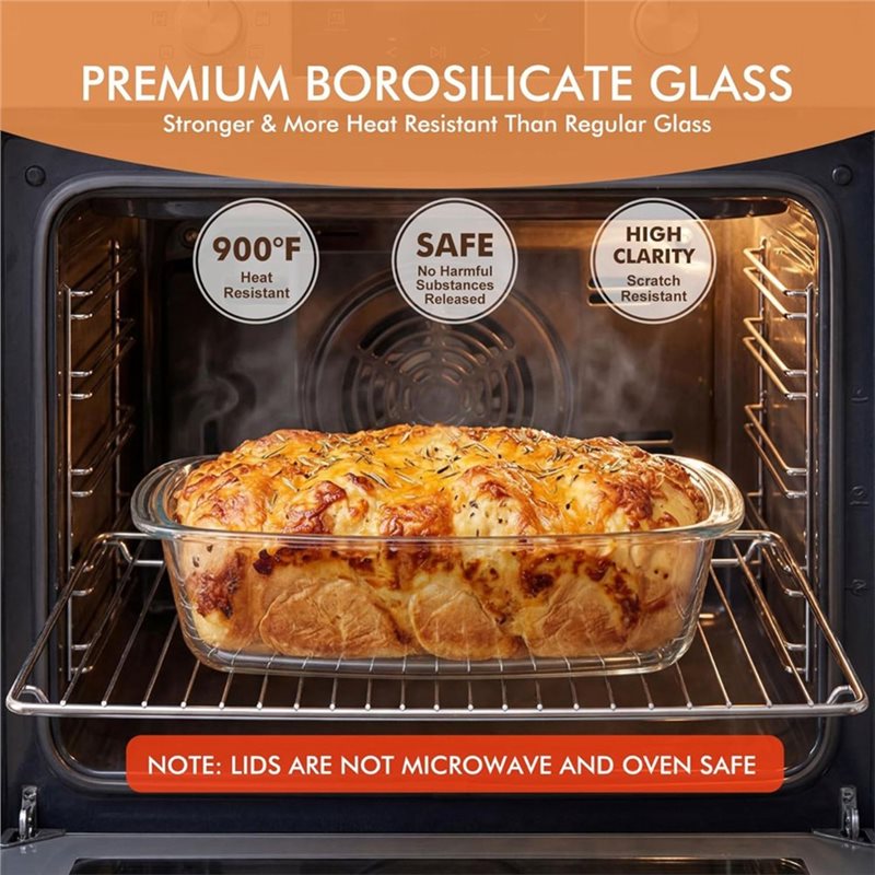 A25F-2-Pack LARGE 7.6 Cups/180 - Food Storage Glass Containers Large recension och pris