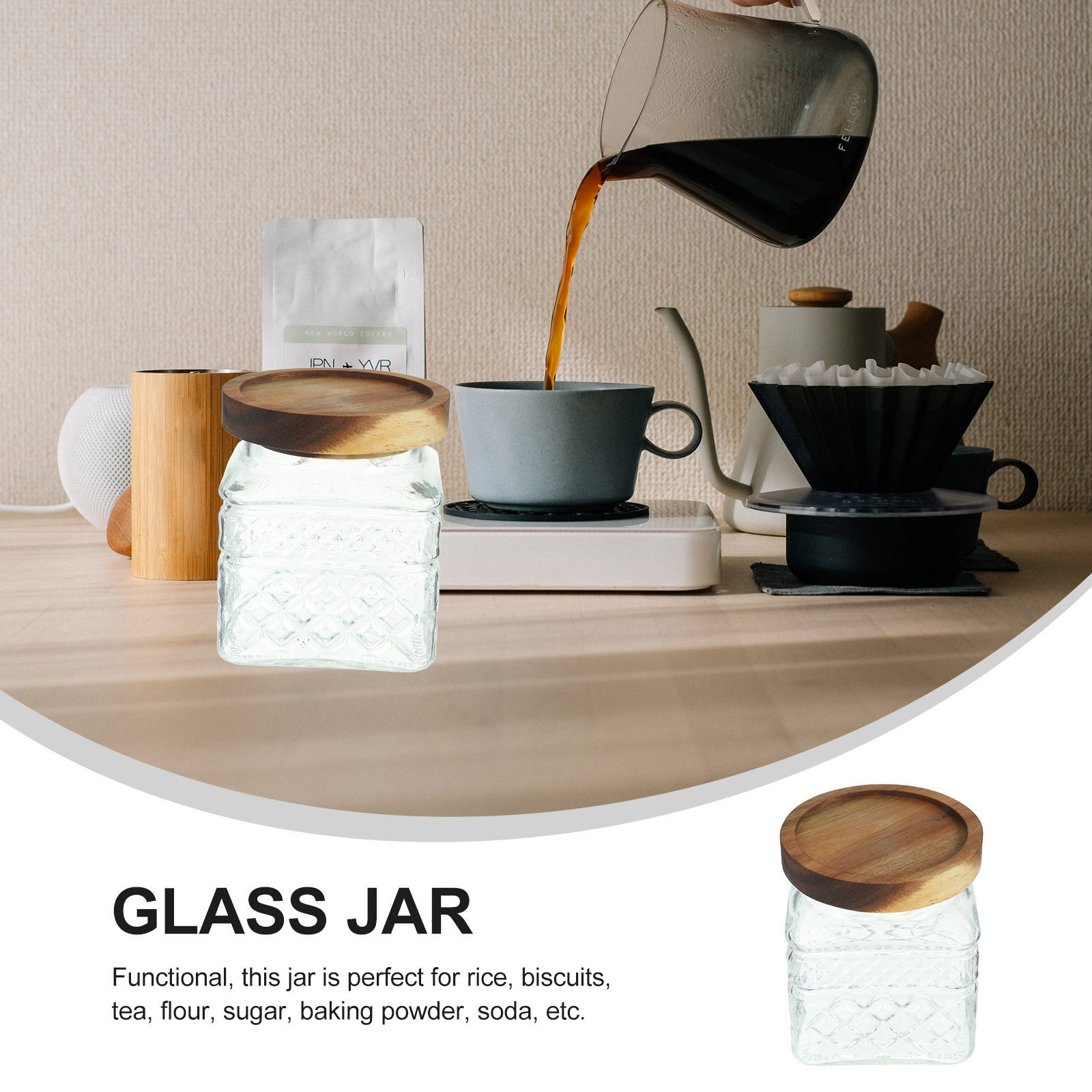 Glass Storage Jar Airtight Can - Food Storage Glass Containers Large recension och pris