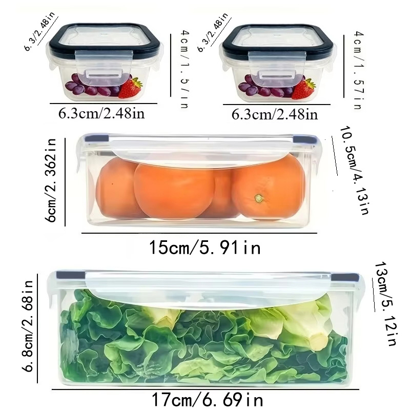 8Pcs Set Includes 4 Containers - Food Storage Kitchen Container Set recension och pris