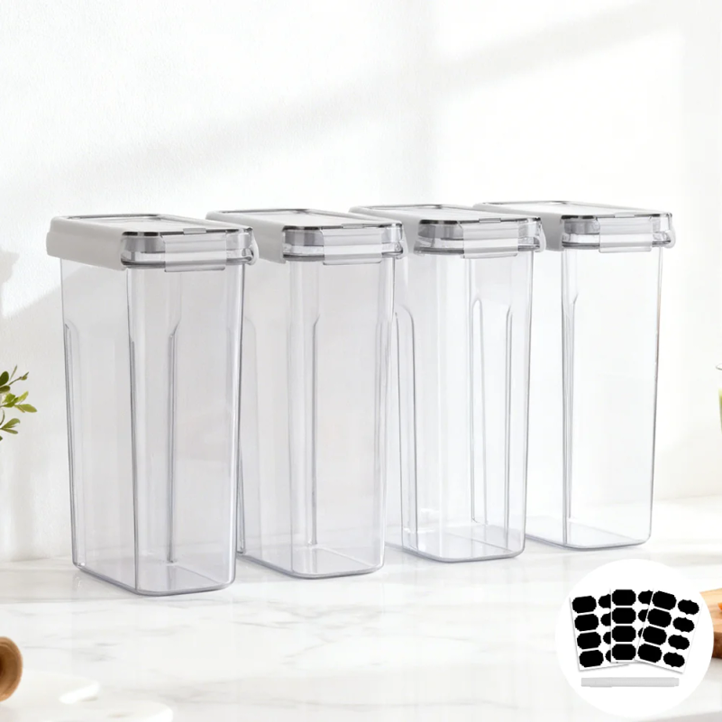 4pc/8pc Food Containers Set 4L - Food Storage Kitchen Container Set recension och pris