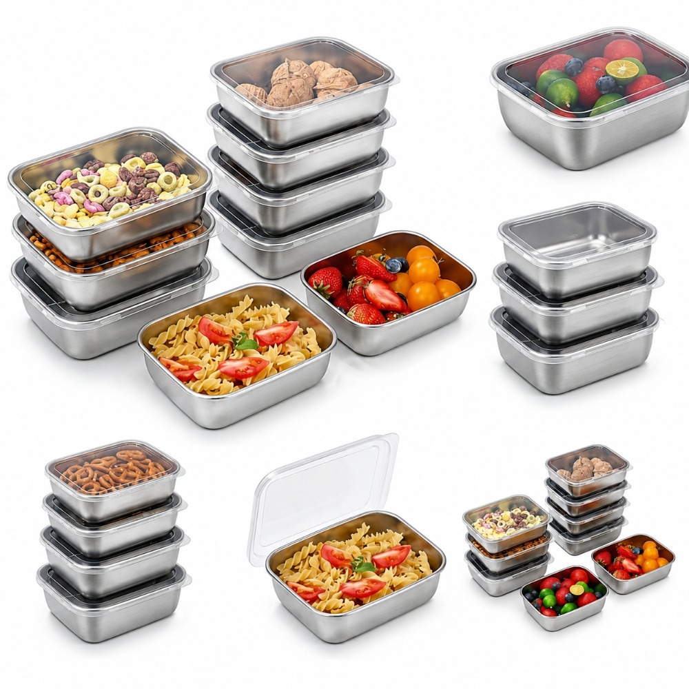 6PCS Stainless Steel Food Stor - Food Storage Kitchen Container Set recension och pris