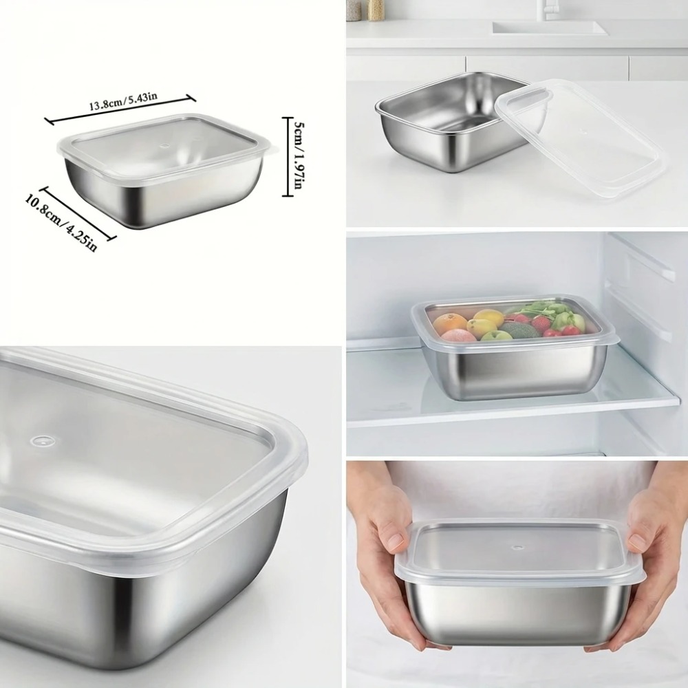 6PCS Stainless Steel Food Stor - Food Storage Kitchen Container Set recension och pris