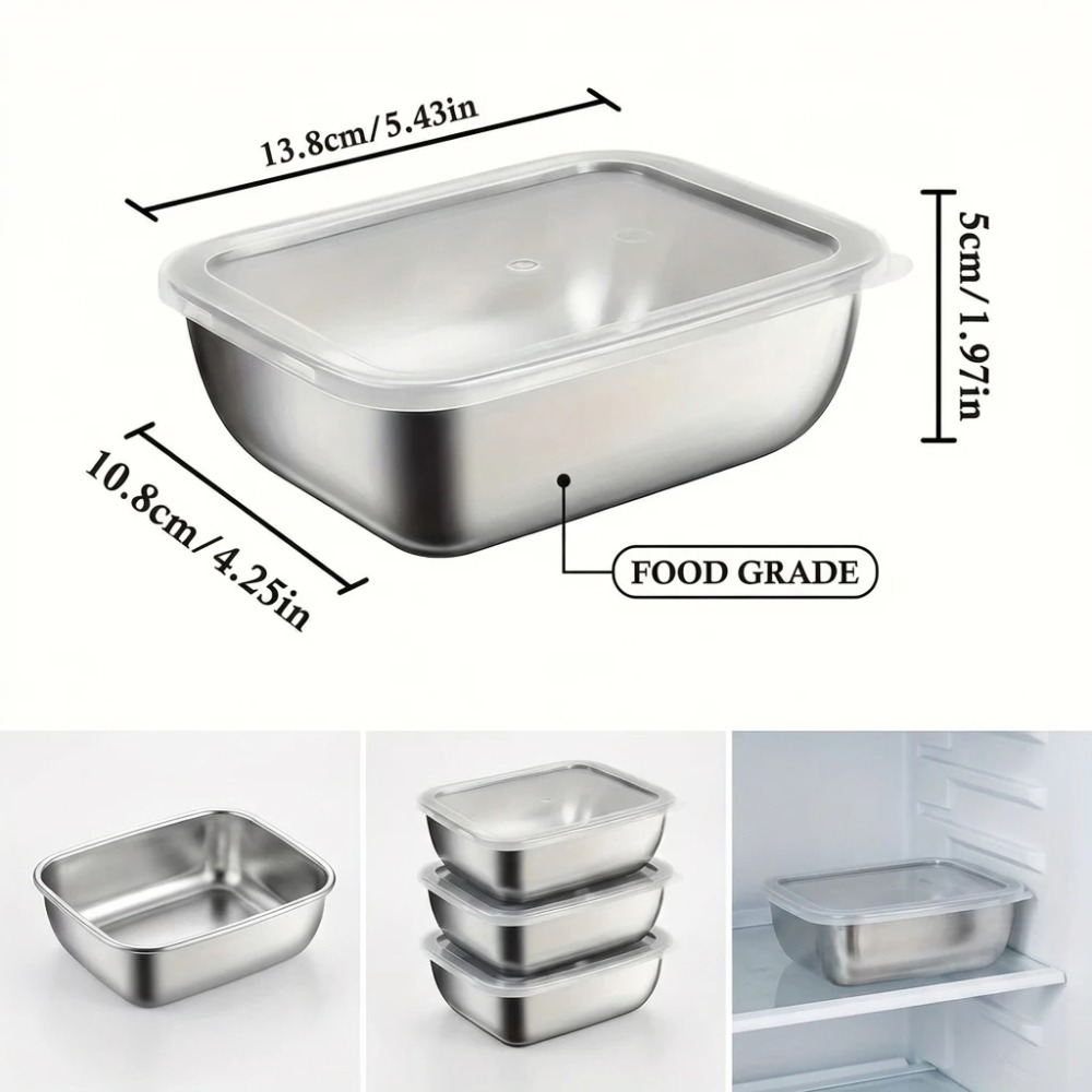 6PCS Stainless Steel Food Stor - Food Storage Kitchen Container Set recension och pris