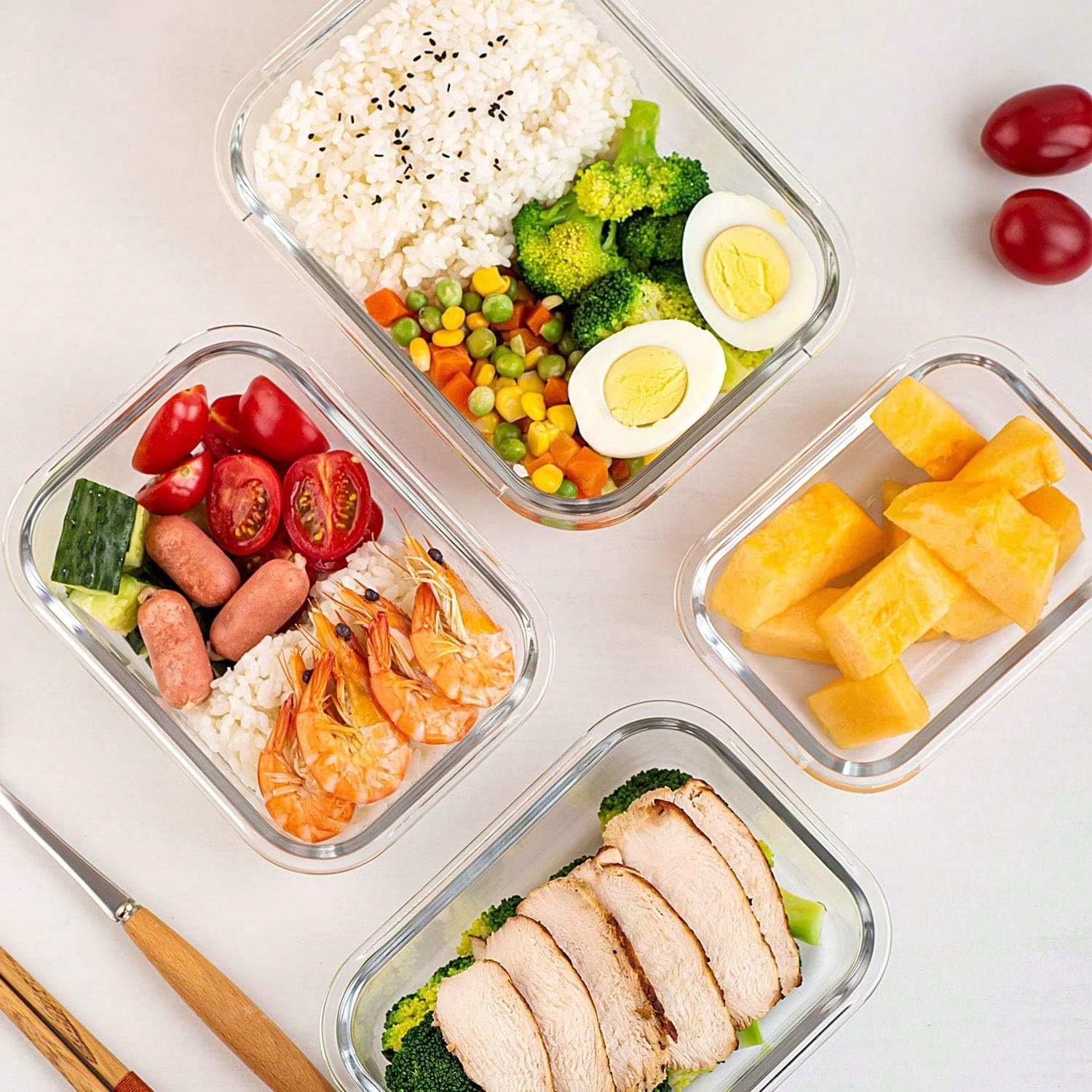 10 Pack Glass Meal Prep Contai - Food Storage Glass Containers recension och pris