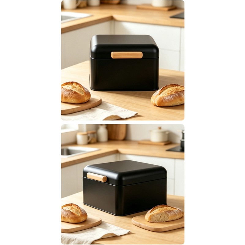 [B17B!】 High-Value Storage Box - Bread Box Bamboo recension och pris