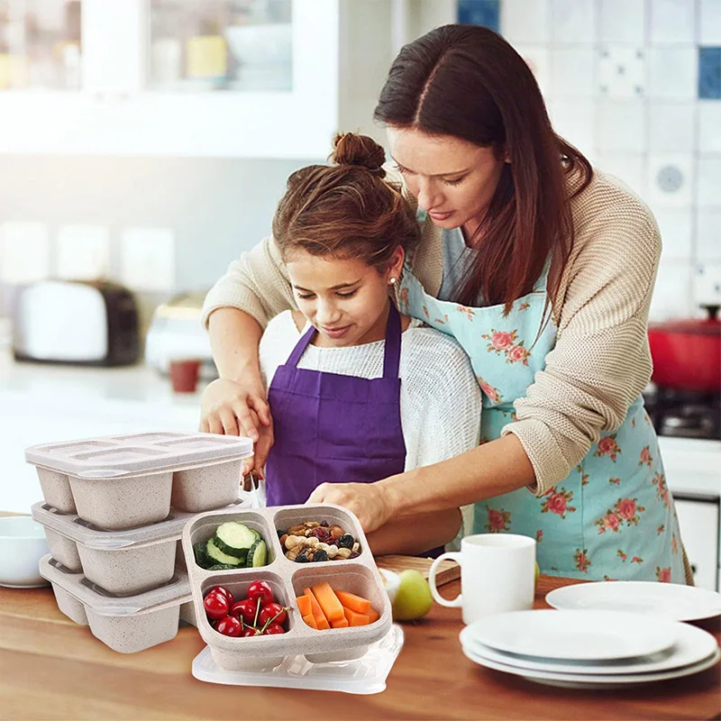 4 Grids Food Storage Box Porta - Food Storage Box Plastic recension och pris