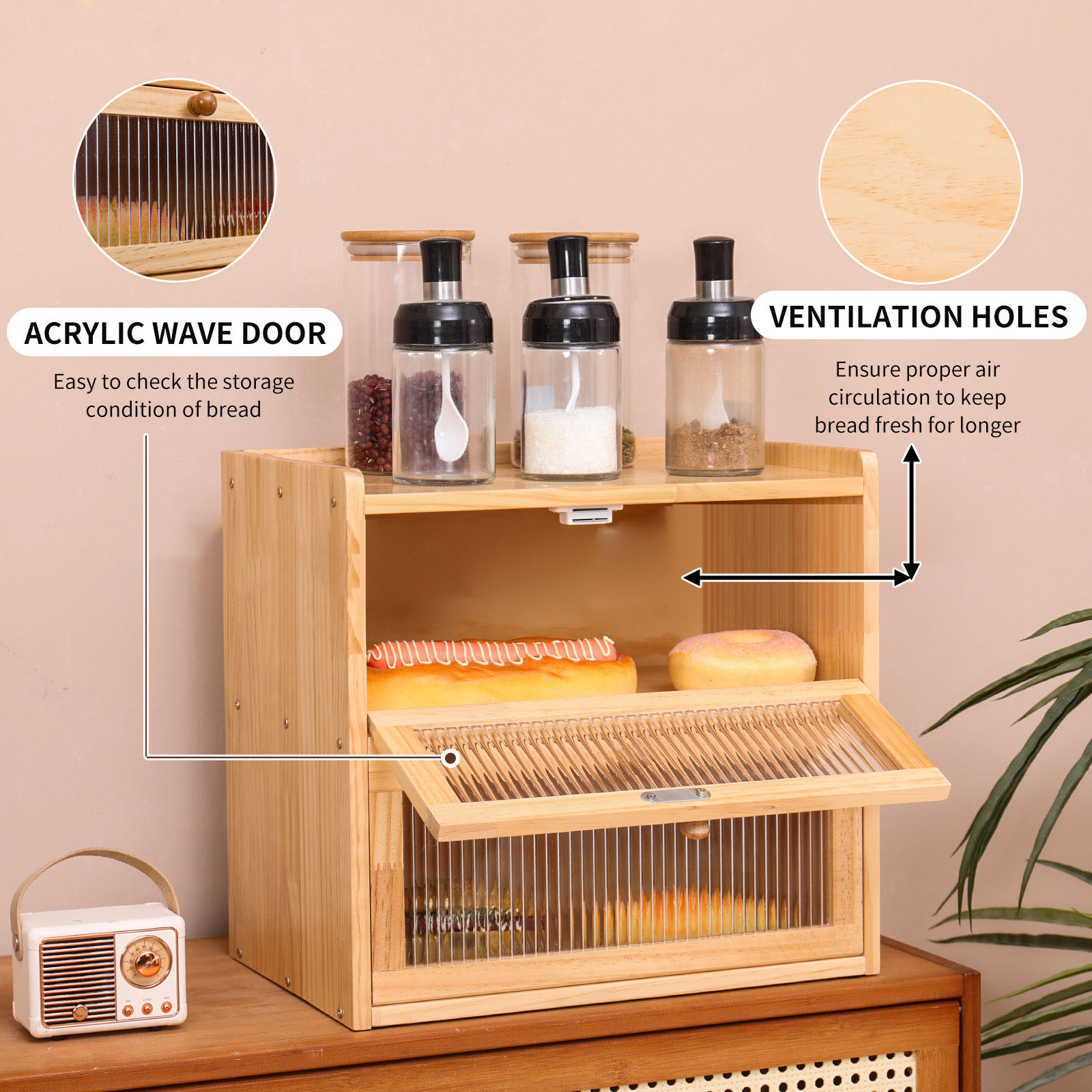 Bread Box Homemade Bread Bin H - Bread Box Bamboo recension och pris