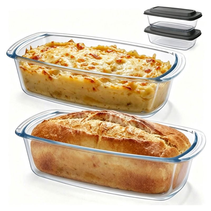 ABMR-Loaf Pan 2-Pack LARGE 7.6 - Food Storage Glass Containers Large recension och pris