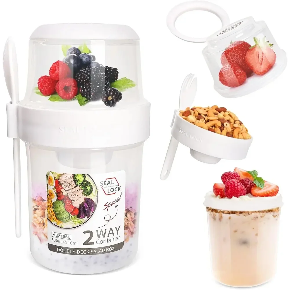 Salad Cup Breakfast Cups Porta - Food Storage Kitchen Container Set recension och pris