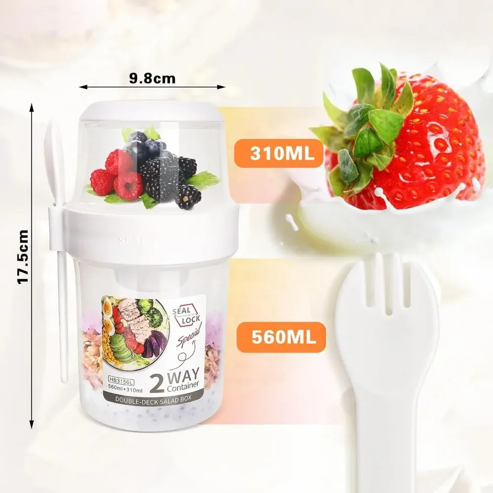 Salad Cup Breakfast Cups Porta - Food Storage Kitchen Container Set recension och pris