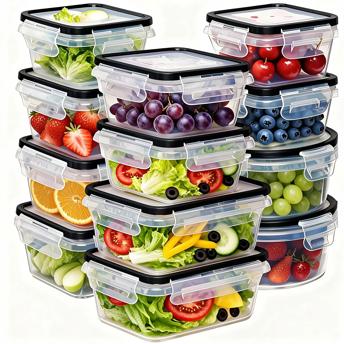 「Free Delivery」 40 Pcs Airtigh - Food Storage Kitchen Container Set recension och pris