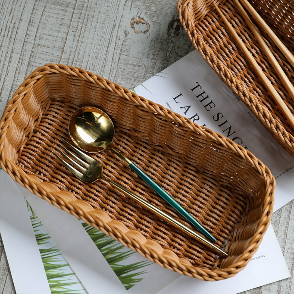 Imitation Rattan Storage Baske - Bread Box Bamboo recension och pris