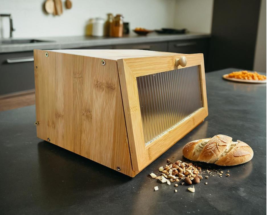 Bamboo Bread Box Kitchen Count - Bread Box Bamboo recension och pris