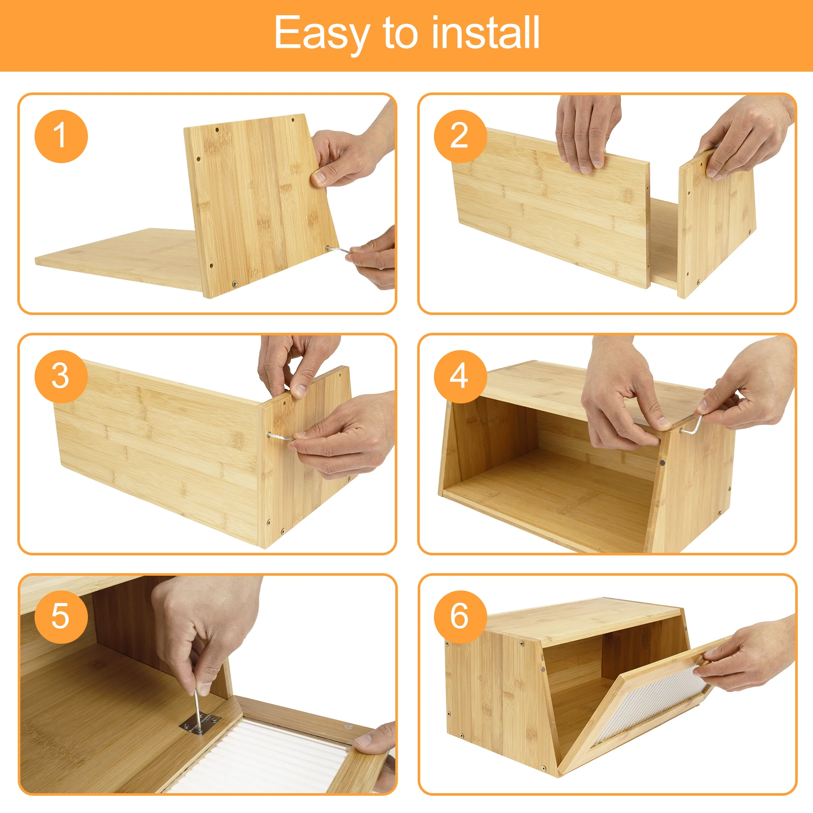 Bamboo Bread Box Kitchen Count - Bread Box Bamboo recension och pris