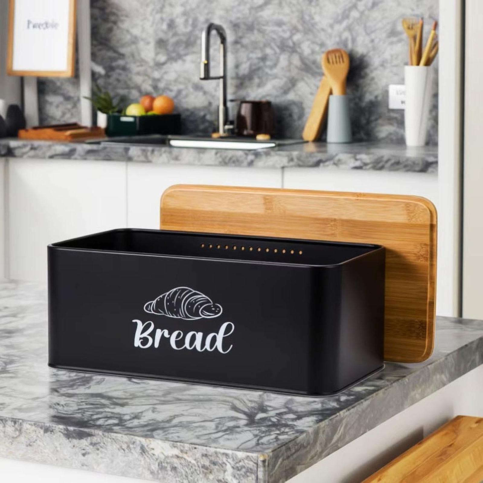 Bread Keeper Storage Bin Durab - Bread Box Bamboo recension och pris