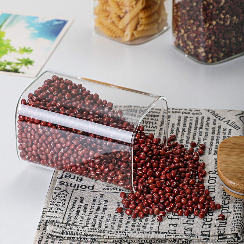 Bamboo Glass Tins Transparent  - Food Storage Glass Box recension och pris