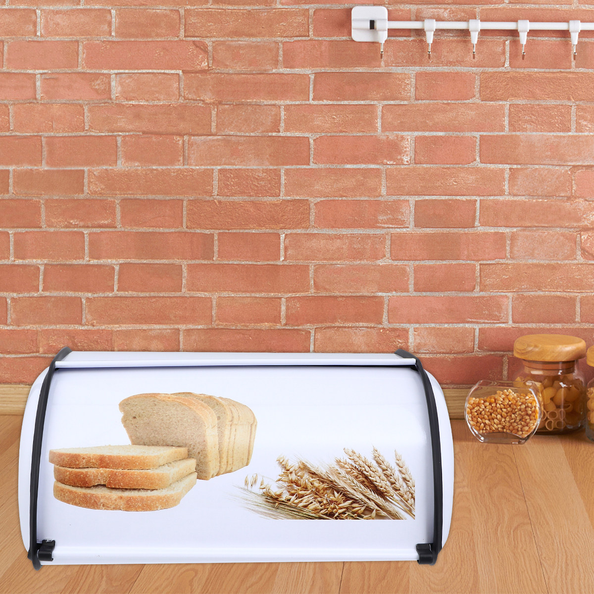 1Pcs Premium Metal Bread Box w - Bread Box Bamboo recension och pris
